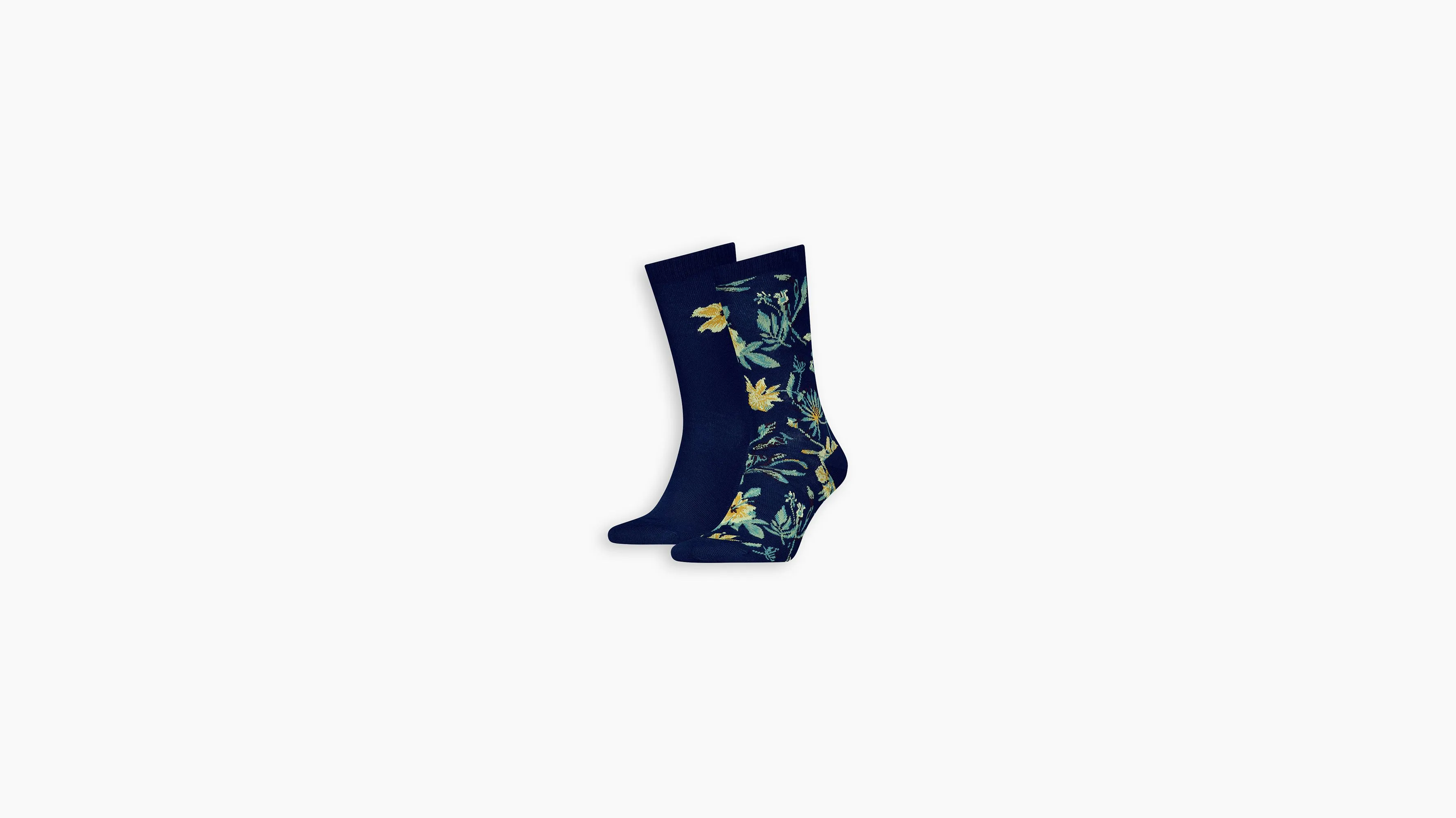 Calcetines De Altura Estándar Levi's® Flower: Paquete De 2 Pares